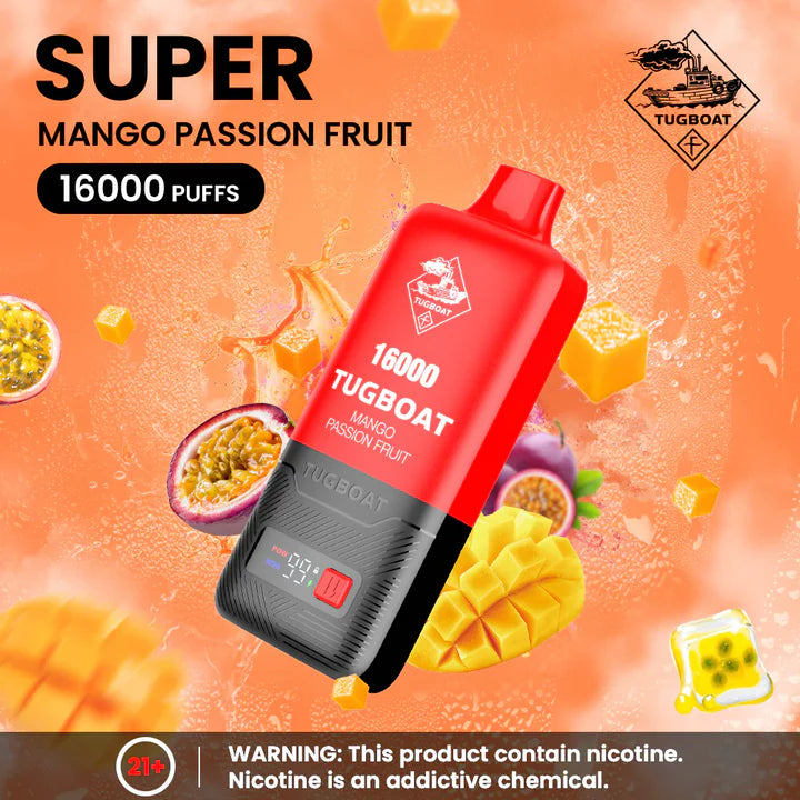 Tugboat Super 16000 Puffs – 5% / 50mg