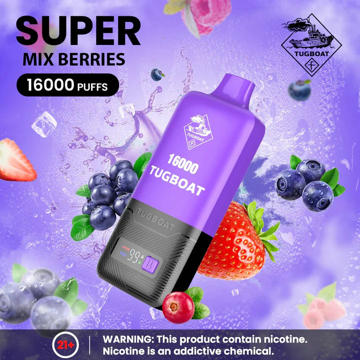 Tugboat Super 16000 Puffs – 5% / 50mg