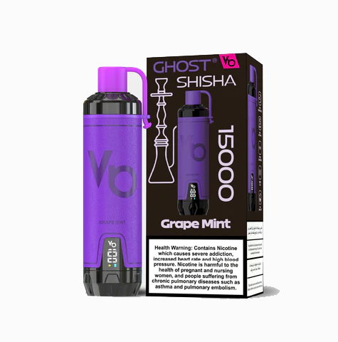 PurpleGhost Shisha with packaging on a white background