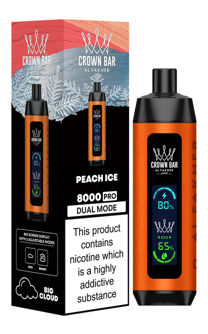 Crown Bar vape device with packaging on a white background