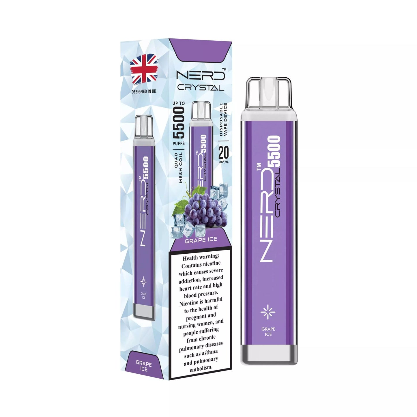 Nerd Crystal 5500 Puffs – 2% / 20mg