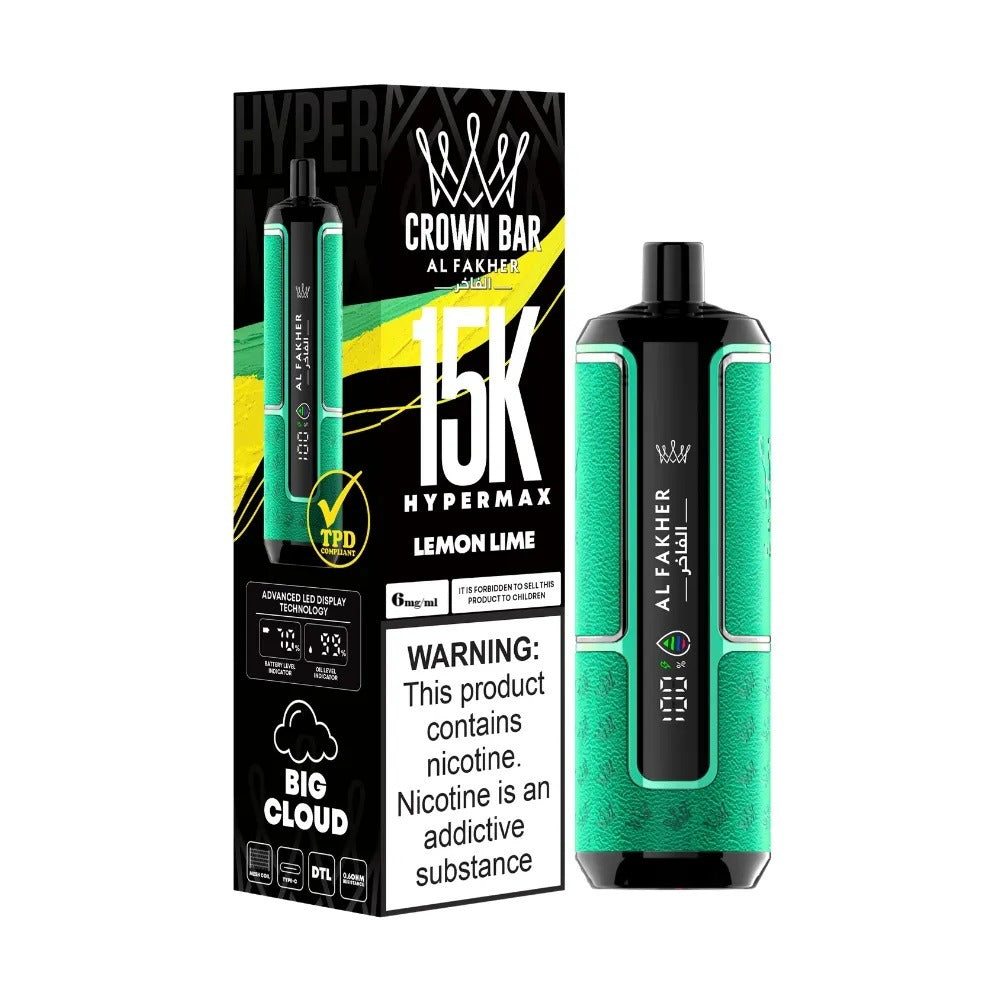 Vape device and packaging with branding on a white background