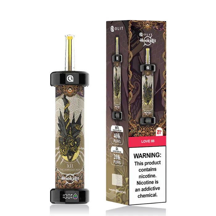 Hookah pen with packaging on a white background