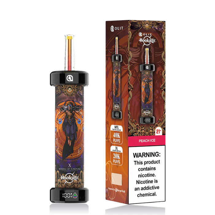 Hookah pen with decorative packaging on a white background