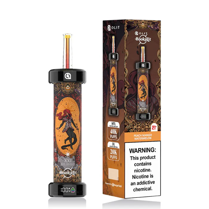 Hookah pen with decorative packaging on a white background