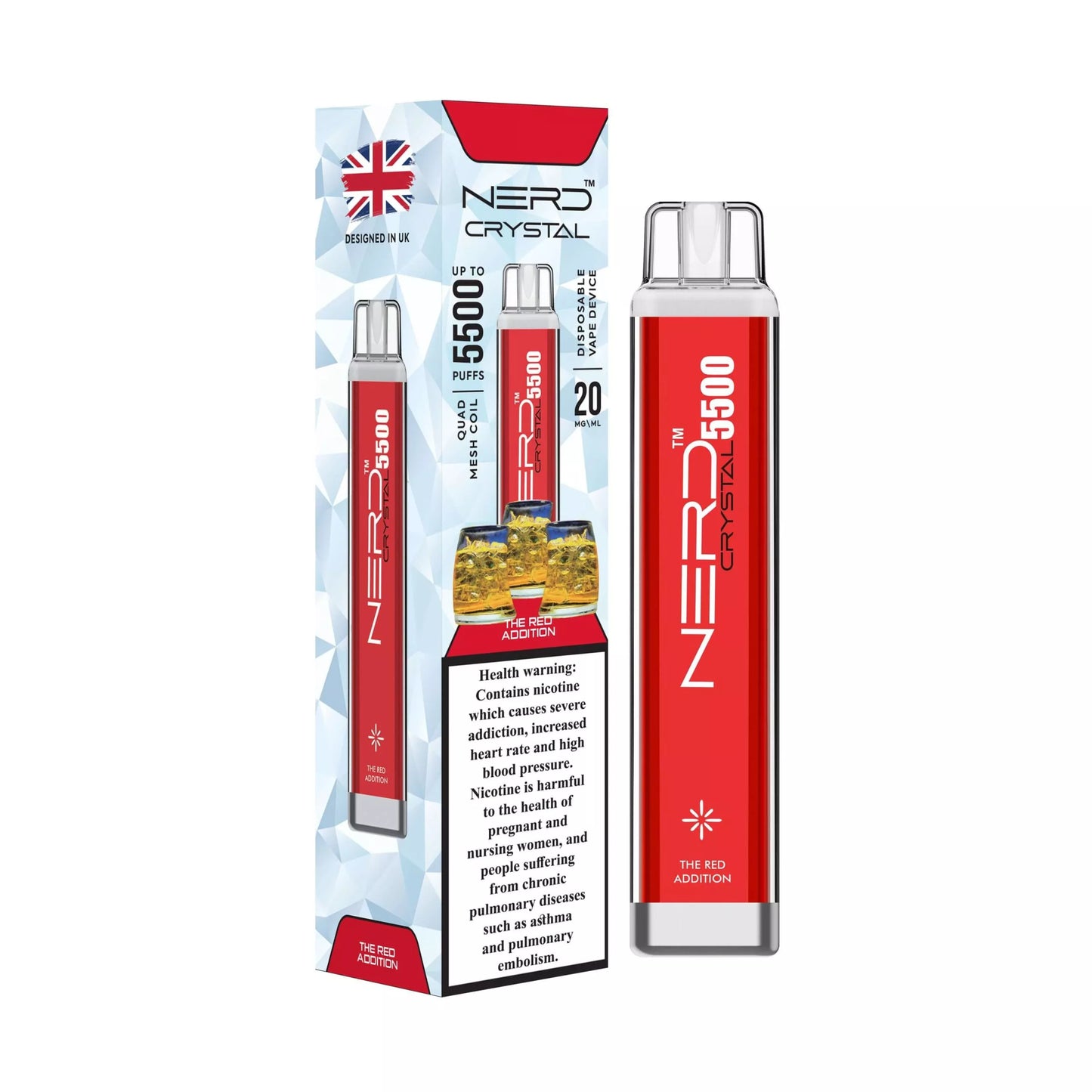Nerd Crystal 5500 Puffs – 2% / 20mg