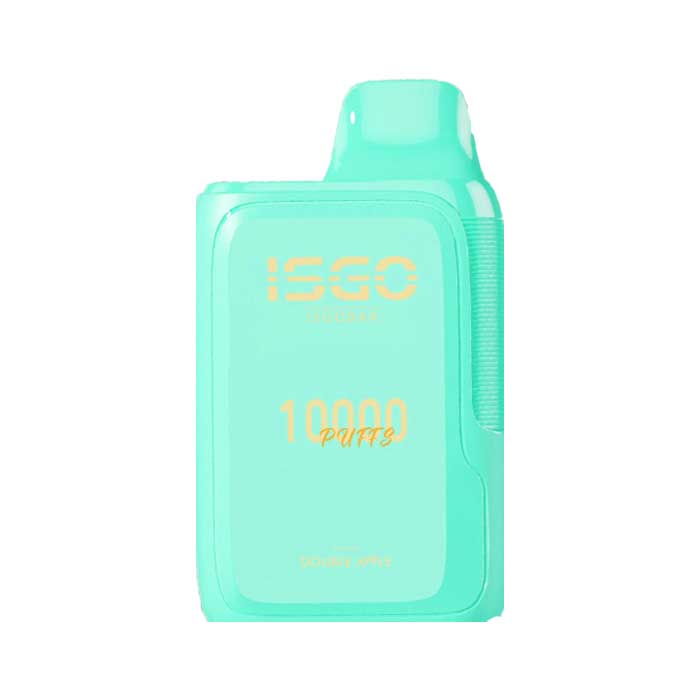 Turquoise vape device with '10000' text on a white background