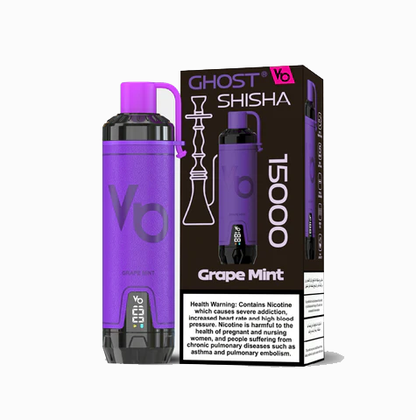 PurpleGhost Shisha with packaging on a white background