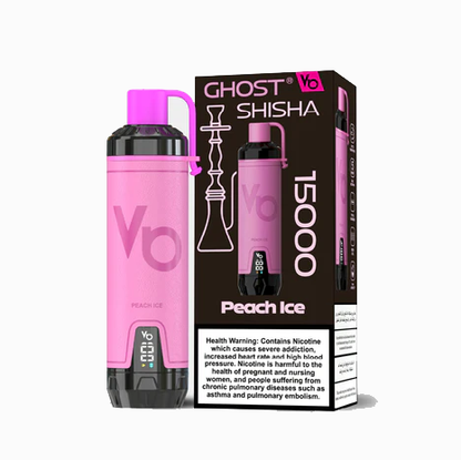 PinkGhost Shisha vape pen with packaging on a white background