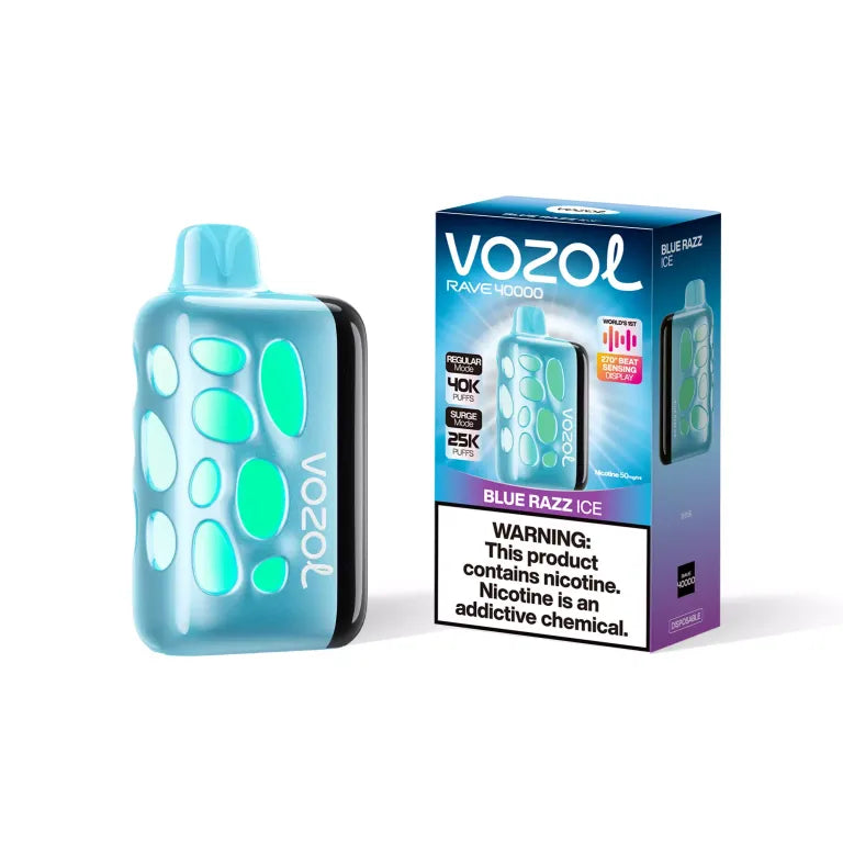 VOZOL vape device and packaging on a white background