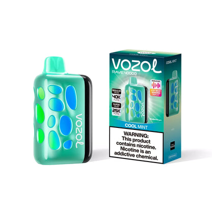 VOZOL vape device and packaging on a white background