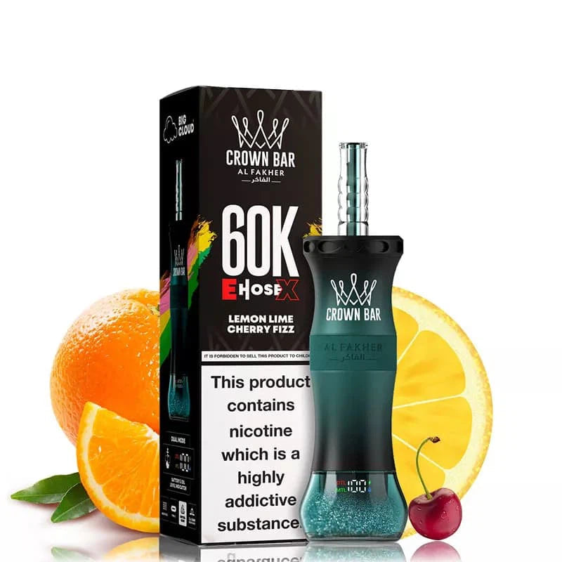 Lemon Lime Cherry Fizz Crown Bar Al Fakher E-Hose X 60000 puffs disposable hookah vape flavor