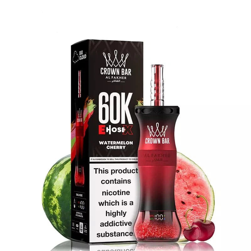 Watermelon Cherry Crown Bar Al Fakher E-Hose X 60000 puffs disposable hookah vape flavor