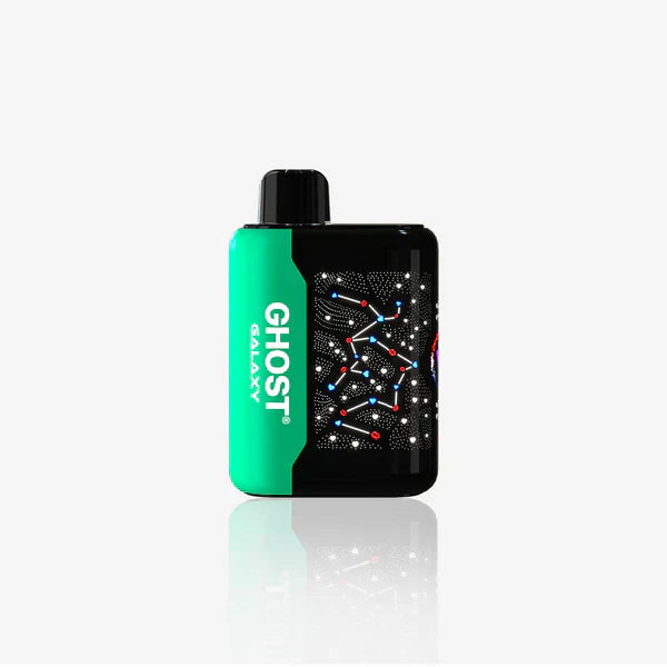 Vape device with 'Ghost' branding on a white background