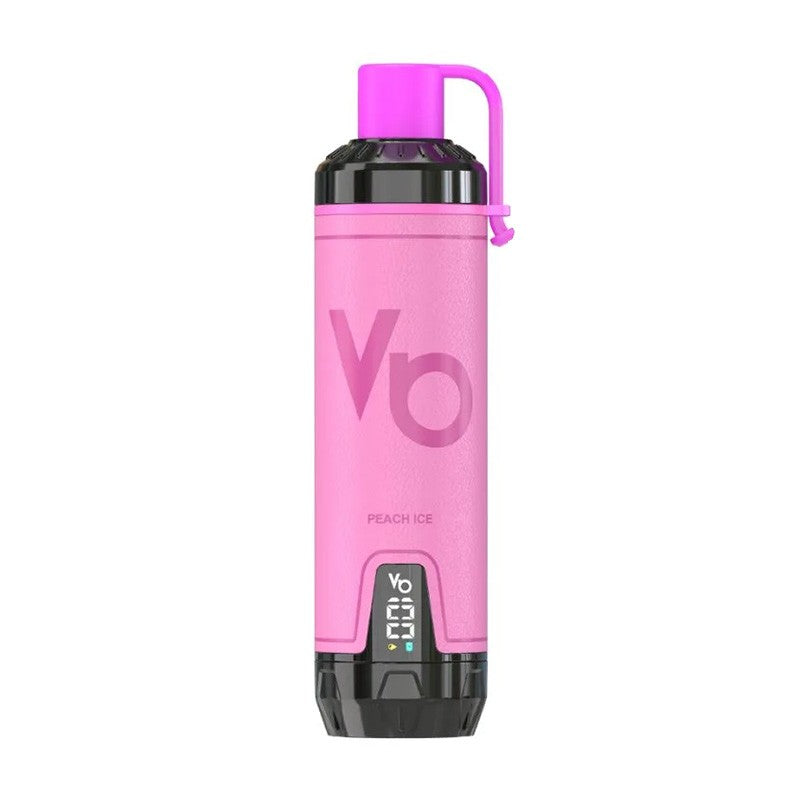 Pink and black Vaporesso vaping device on a white background