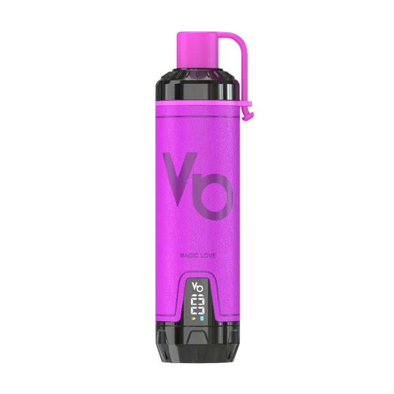 Purple and black Vaporesso vaping device on a white background
